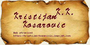 Kristijan Košarović vizit kartica